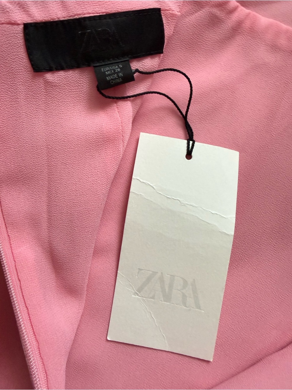 NWT! Zara Pink Satin Tie-Shoulder Cami Bustier Top - Picture 7 of 8